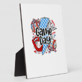 Der Baseball Game Day Retro Dies ist die Saison üb Fotoplatte (Seite)