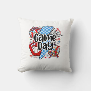 Der Baseball Game Day Retro Dies ist die Saison üb Kissen