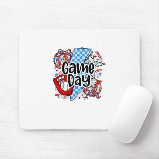 Der Baseball Game Day Retro Dies ist die Saison üb Mousepad (Mit Mouse)