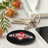 Der Basic Button-Schlüsselanhänger von CBSCA 2.25" Schlüsselanhänger (Seite)