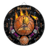 Der Basketball-brennende Slam DunkDartboard Dartscheibe (vorne)