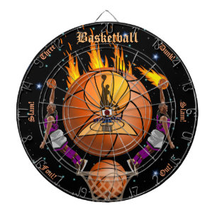 Der Basketball-brennende Slam DunkDartboard Dartscheibe