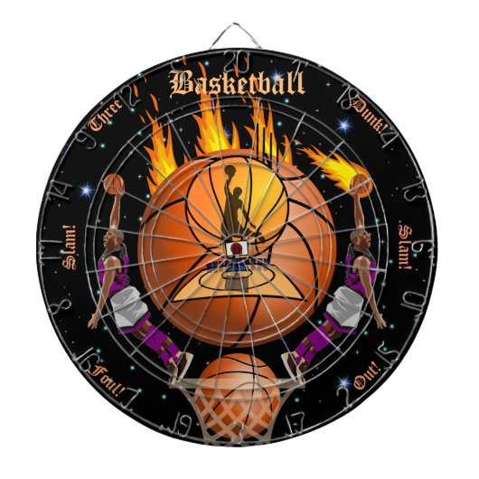 Der Basketball-brennende Slam DunkDartboard Dartscheibe (vorne)