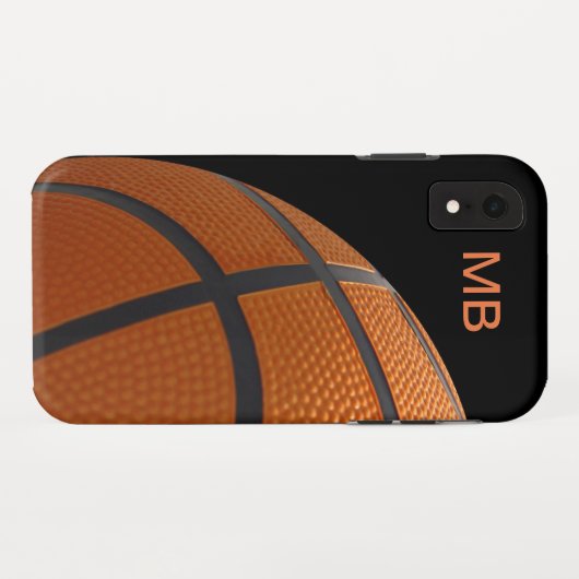 Der Basketball-Monogramm-Art der Männer Case-Mate iPhone Hülle (Rückseite (Horizontal))