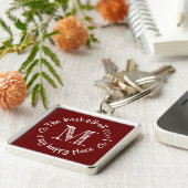 Der Basketballplatz ist mein glücklicher Ort mit M Schlüsselanhänger (Seite)