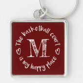 Der Basketballplatz ist mein glücklicher Ort mit M Schlüsselanhänger (Vorne)