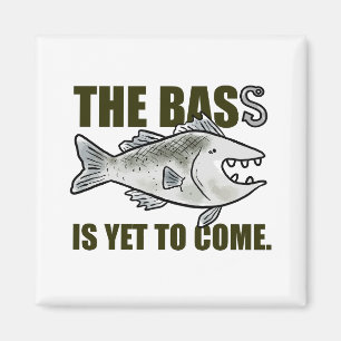 Der Bass steht noch bevor, um Fisch zu holen Magnet