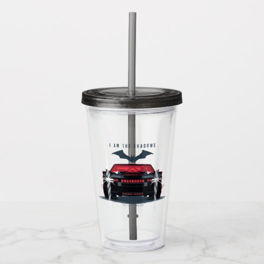 Der Batman Batmobile - Ich bin die Schatten Acryltrinkbecher (Vorderseite)
