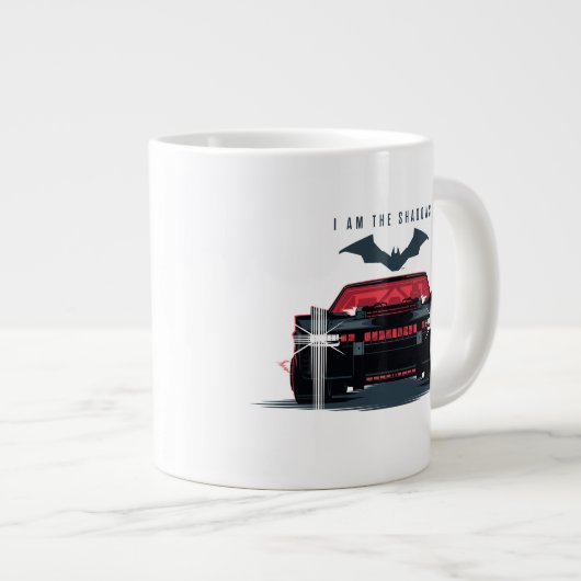Der Batman Batmobile - Ich bin die Schatten Jumbo-Tasse (Vorderseite Rechts)