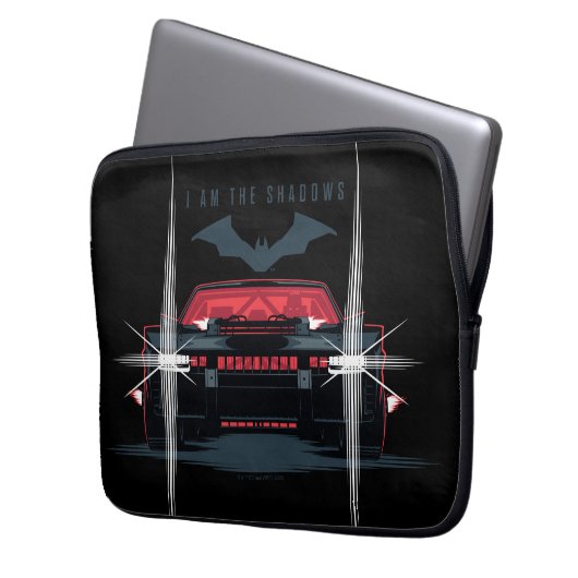 Der Batman Batmobile - Ich bin die Schatten Laptopschutzhülle (Vorderseite Links)