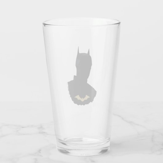 Der Batman mit dem goldenen Bat-Symbol Glas (Rückseite)