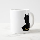 Der Batman mit dem goldenen Bat-Symbol Jumbo-Tasse (Vorderseite Rechts)