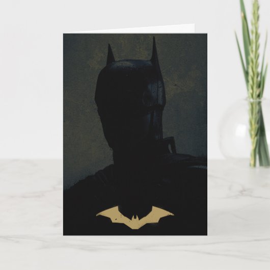 Der Batman mit dem goldenen Bat-Symbol Karte (Vorderseite)