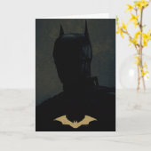 Der Batman mit dem goldenen Bat-Symbol Karte (Gelbe Blume)