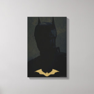 Der Batman mit dem goldenen Bat-Symbol Leinwanddruck