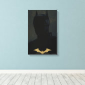 Der Batman mit dem goldenen Bat-Symbol Leinwanddruck (Insitu (Holzboden))