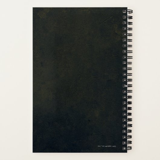 Der Batman mit dem goldenen Bat-Symbol Notizblock (Rückseite)