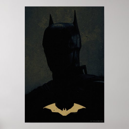 Der Batman mit dem goldenen Bat-Symbol Poster (Vorne)
