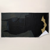 Der Batman mit dem goldenen Bat-Symbol Strandtuch (Vorderseite)
