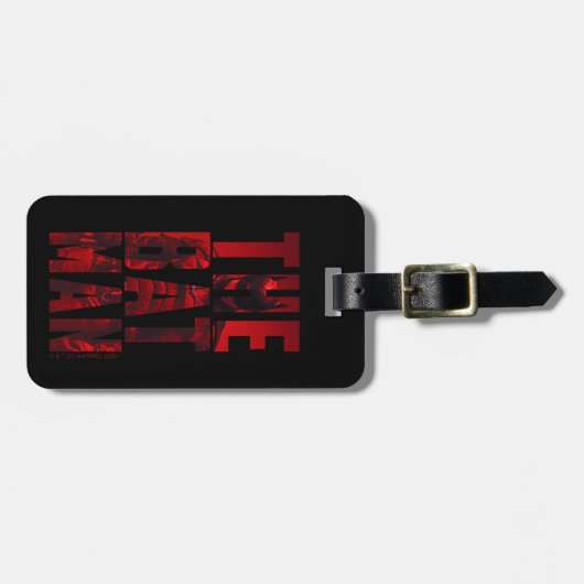 Der Batman Typografy Cutout Gepäckanhänger (Vorderseite horizontal)