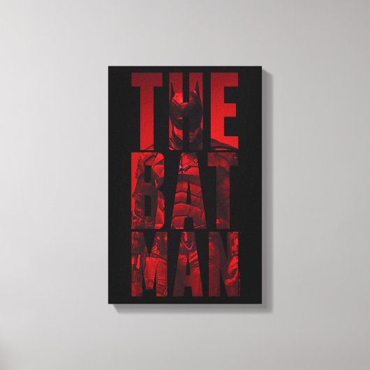 Der Batman Typografy Cutout Leinwanddruck (Vorderseite)