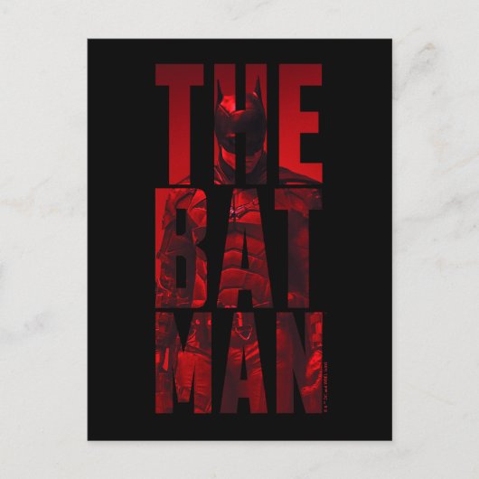 Der Batman Typografy Cutout Postkarte (Vorderseite)