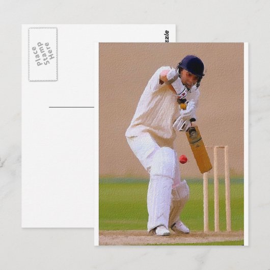 Der Batsman Postkarte (Vorne/Hinten)