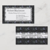 Der Bau-abstraktes Muster der schwarzen Visitenkarte (Vorne/Hinten)