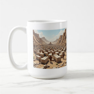 Der Bau der Pyramiden Kaffeetasse