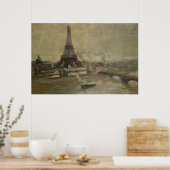 Der Bau des Eiffelturms Poster (Küche)