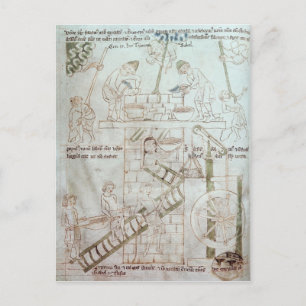 Der Bau des Turms von Babel Postkarte