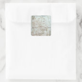 Der Bau des Turms von Babel Quadratischer Aufkleber (Tasche)