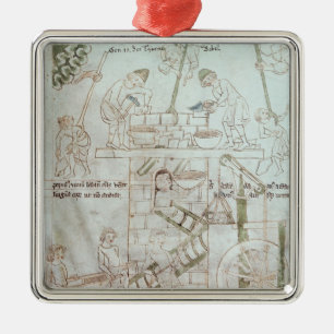 Der Bau des Turms von Babel Silbernes Ornament