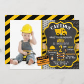 Der Bau-Einladungs-| Foto des Kipper-| Einladung (Vorne/Hinten)