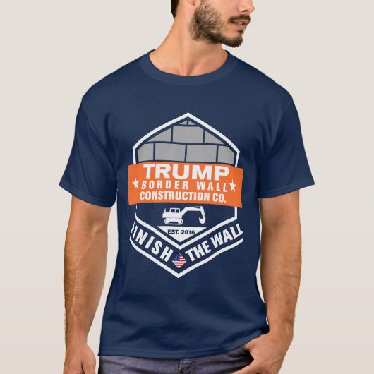 Der Bau von Grenzmauern beendet die Wall Trump T-Shirt (Vorderseite)