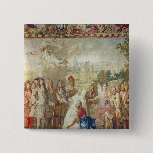 Der Bau von Les Invalides Button (Vorderseite)