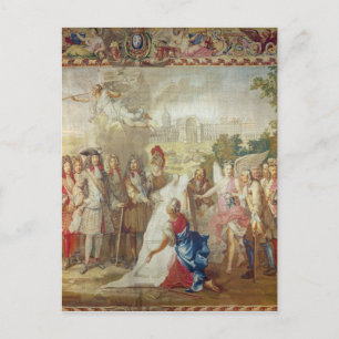 Der Bau von Les Invalides Postkarte