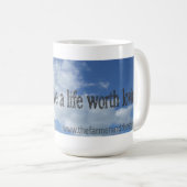 Der Bauer und der Yogi ein das Leben wert Kaffeetasse (VorderseiteRechts)