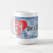 Der Bauer und der Yogi ein das Leben wert Kaffeetasse (Vorderseite Links)