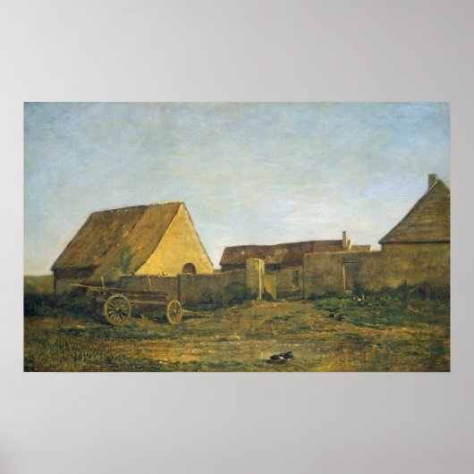 Der Bauernhof - Charles-François Daubigny Kunst Poster (Vorne)