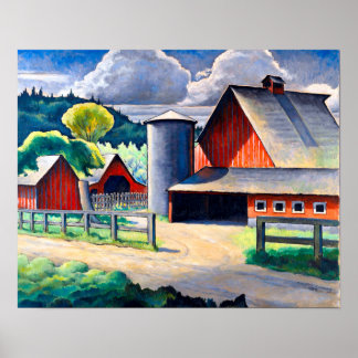 Der Bauernhof Kenjiro Nomura 1934 Rustikale Kunst Poster