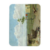 Der Bauernhof (Öl auf Leinwand) Magnet (Vertikal)