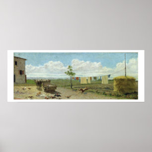 Der Bauernhof (Öl auf Leinwand) Poster