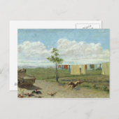 Der Bauernhof (Öl auf Leinwand) Postkarte (Vorne/Hinten)