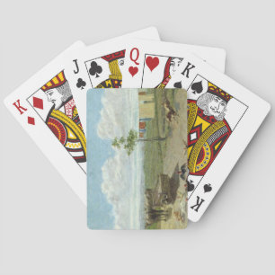 Der Bauernhof (Öl auf Leinwand) Spielkarten