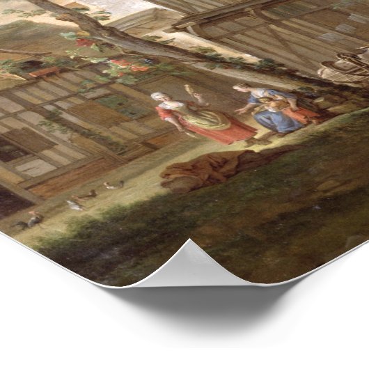 Der Bauernhof von 1750 Poster (Ecke)