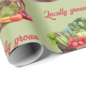 Der Bauernmarkt in der Gegend wird mit einem Baby- Geschenkpapier (Rolleneckpunkt)