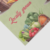 Der Bauernmarkt in der Gegend wird mit einem Baby- Seidenpapier (Detail)