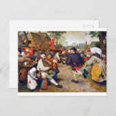 Der Bauerntanz, Pieter Bruegel Postkarte (Vorne/Hinten)
