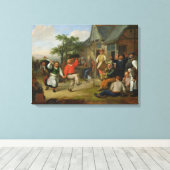 Der Bauerntanz von 1678 Leinwanddruck (Insitu (Holzboden))